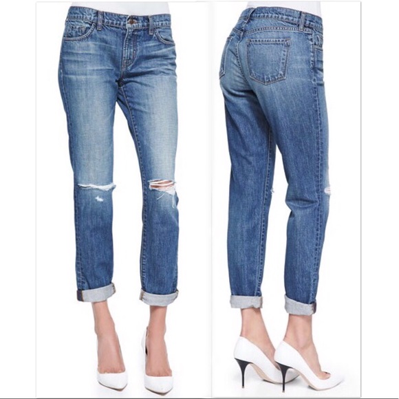 J Brand Denim - J Brand Mid-Rise Boyfriend Skinny Jeans